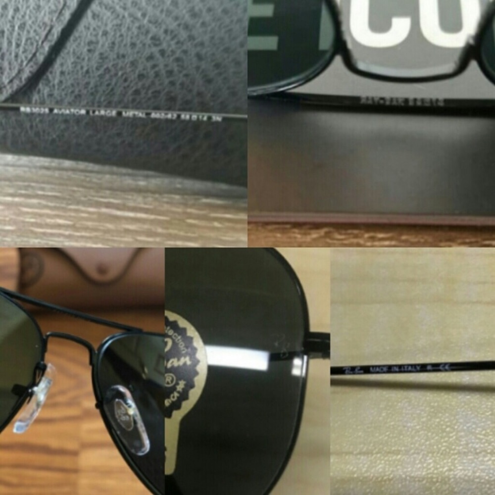 SALE!! Rayban Aviators Black Green Lenses - Picture 4 of 5
